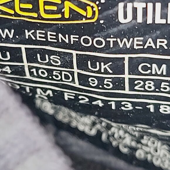 Keen Men\'s Gray Black Flint II Steel Toe Trail Athletic Work Shoes Sz 10.5 main image 5